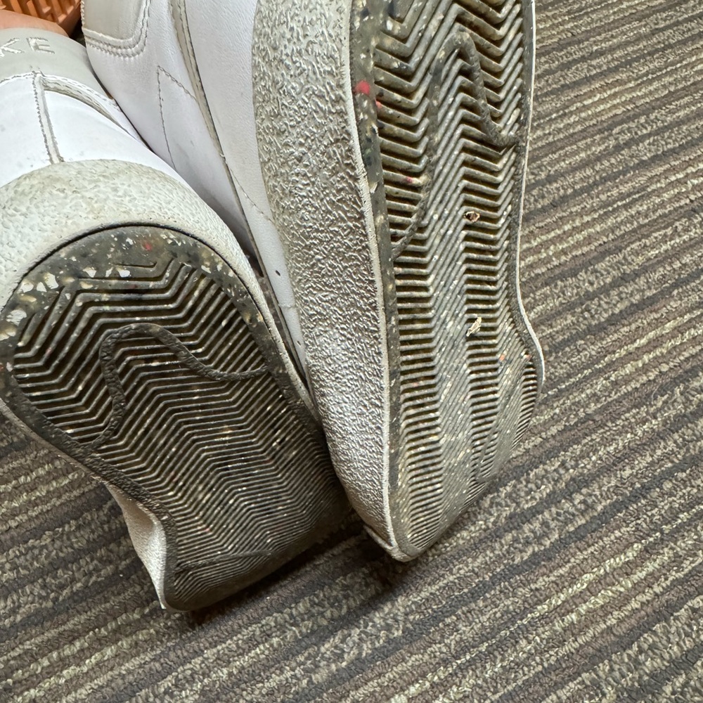 Gray and White High-Top Nike Blazer Sneakers - Picture 5 of 6